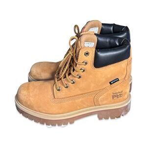 Timberland PRO Waterproof Soft Toe Work Boots Men’s 7.5M Wheat Tan Leather